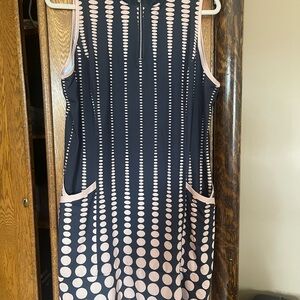 Elegant black and tan Polka Dot golf Dress